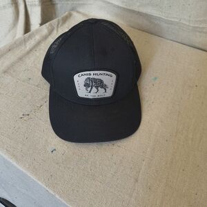 Canis Black Adjustable Hunting Trucker Hat